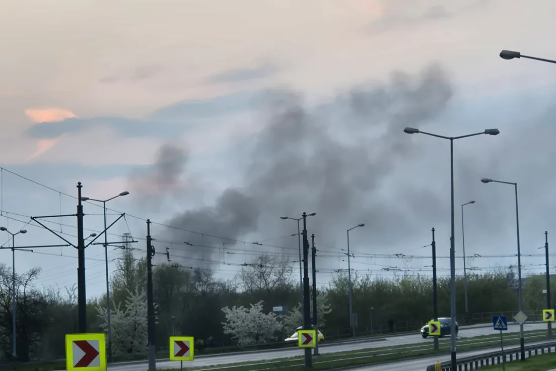 Pożar w centrum Krakowa