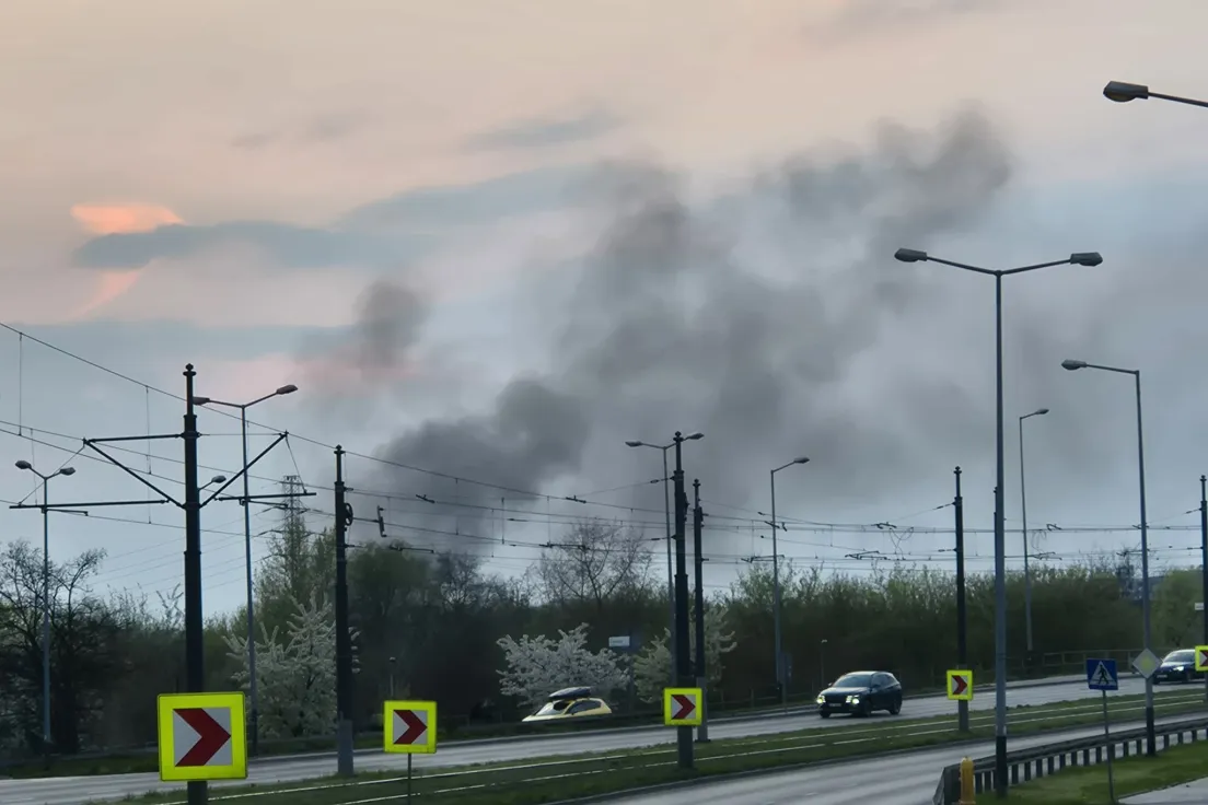 Pożar w centrum Krakowa