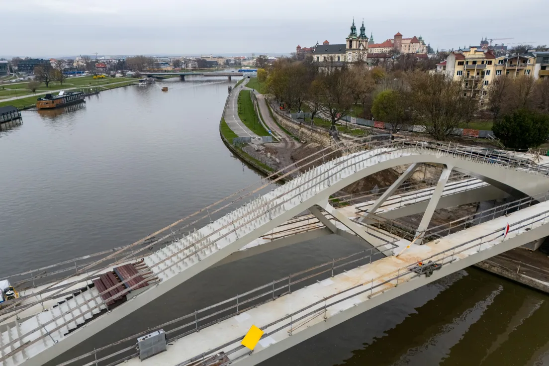 Kładka pieszo rowerowa nad Wisłą