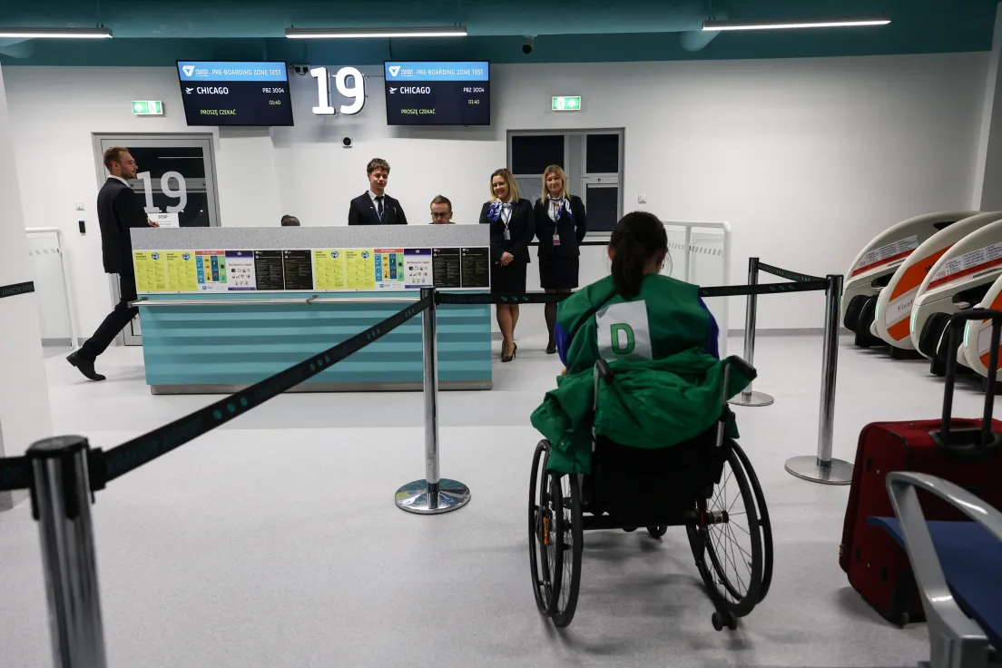 Testy tymczasowej poczekalni przedodlotowej Pre-Boarding Zone w Kraków Airport