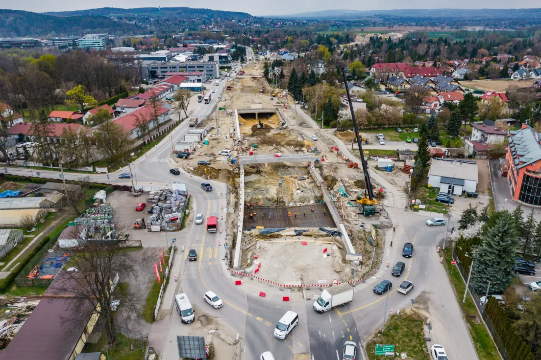 Budowa tunelu na obwodnicy Zabierzowa