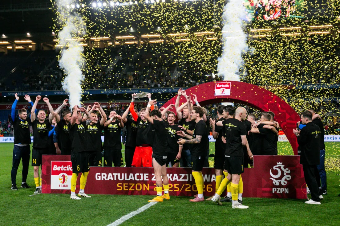 Celebracja Wieczystej Kraków po awansie do ekstraklasy