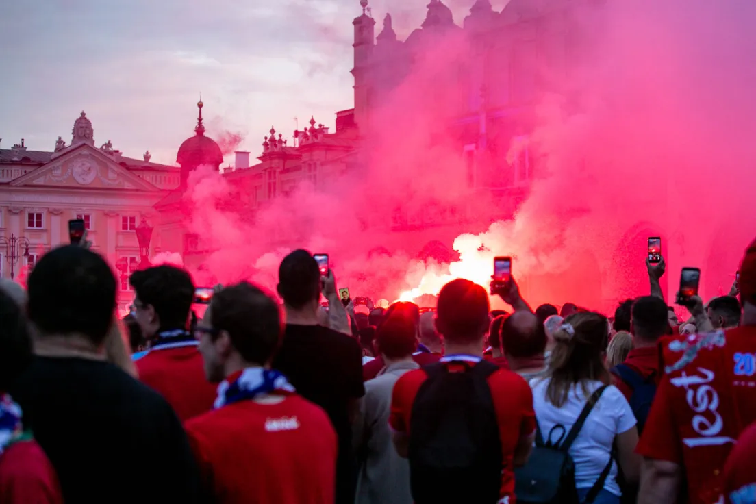Feta Wisły Kraków na Rynku Głównym