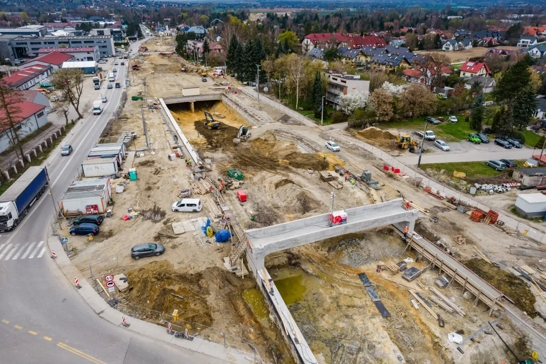Budowa tunelu na obwodnicy Zabierzowa