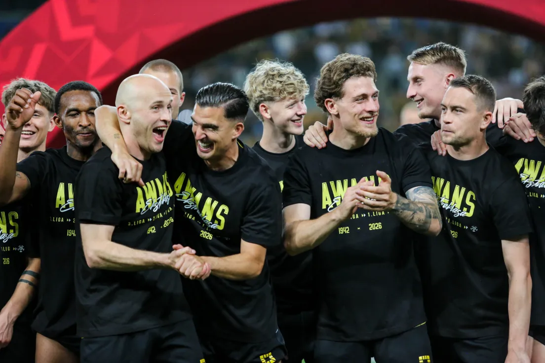 Celebracja Wieczystej Kraków po awansie do ekstraklasy