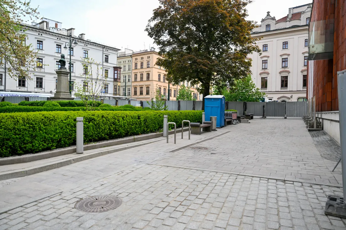 Zielony plac przed UMK