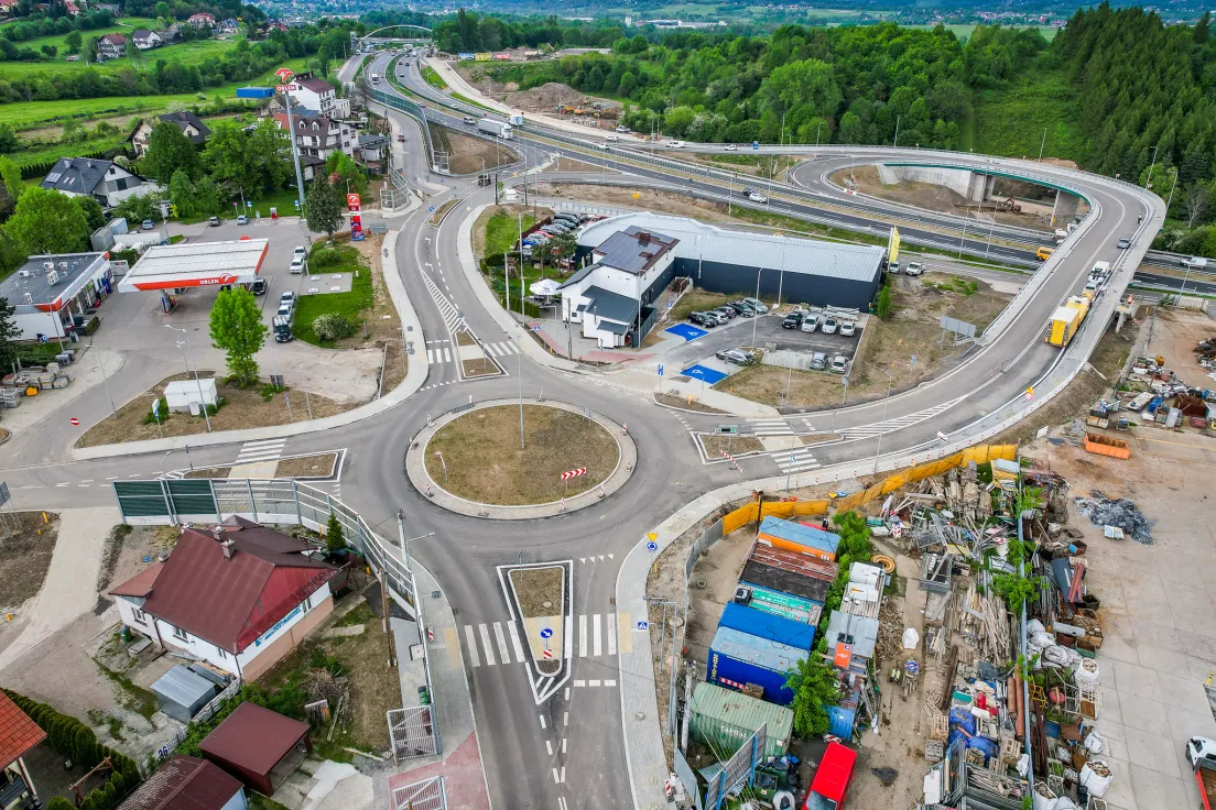 Budowa węzła w Myślenicach - maj 2026