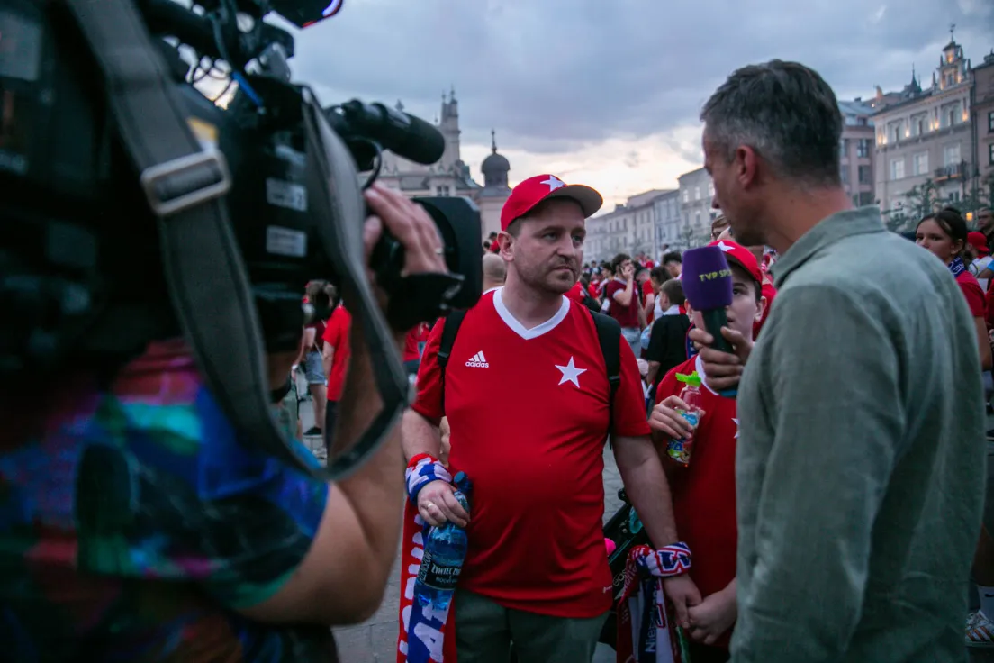 Feta Wisły Kraków na Rynku Głównym