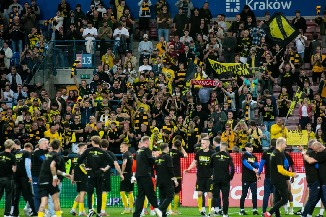 Celebracja Wieczystej Kraków po awansie do ekstraklasy