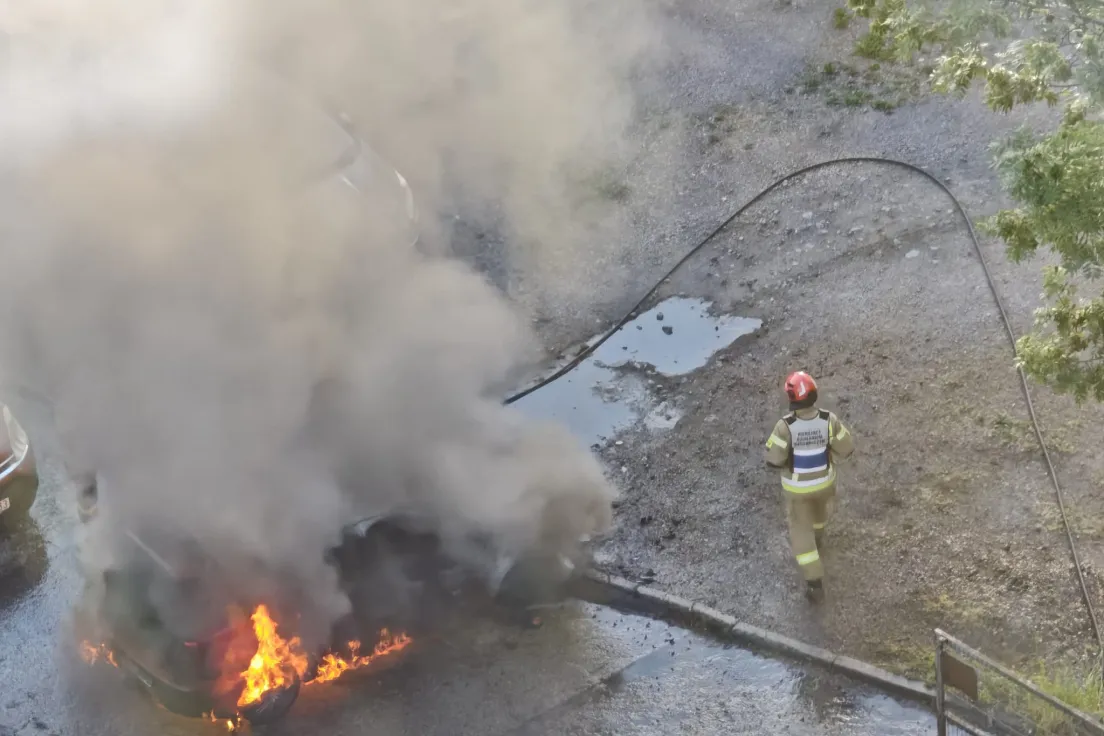 Pożar samochodu przy ul. Lilli Wenedy