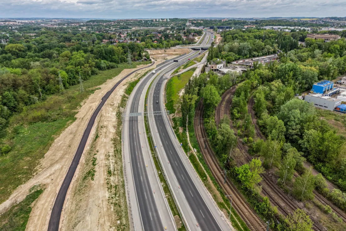 Budowa drogi S7 w Krakowie, zdjęcia z maja 2026