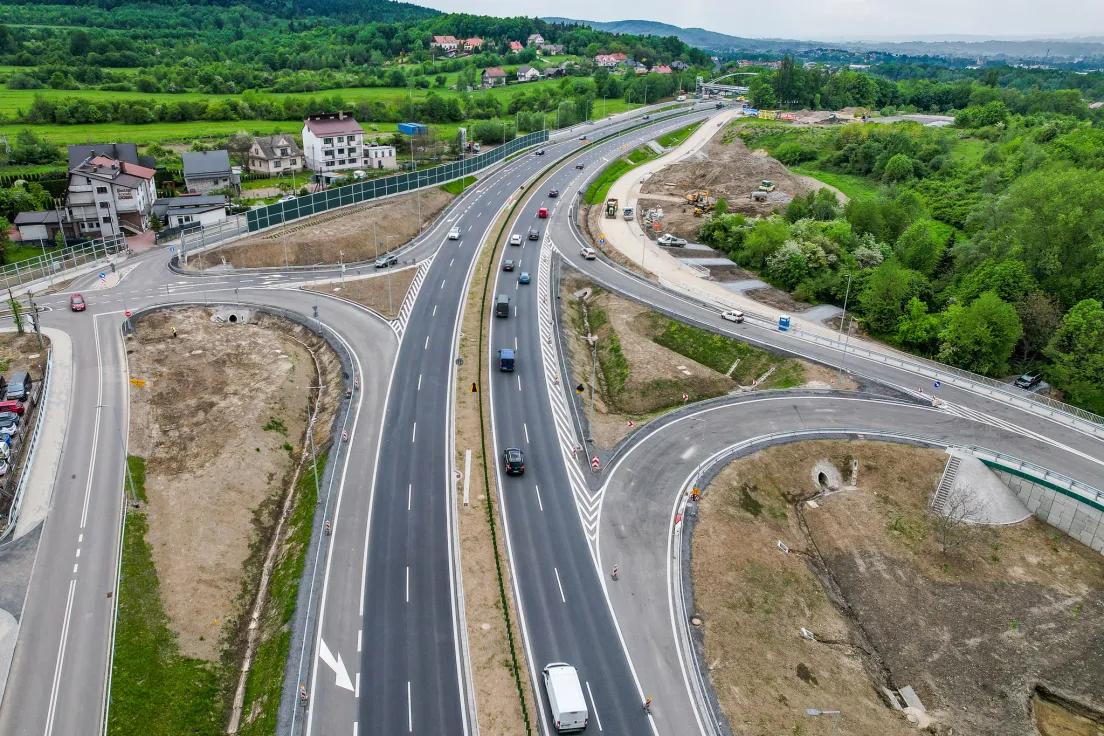 Budowa węzła w Myślenicach - maj 2026