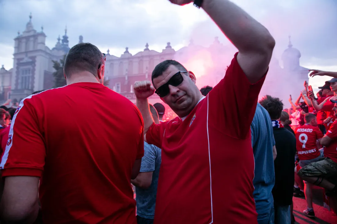Feta Wisły Kraków na Rynku Głównym