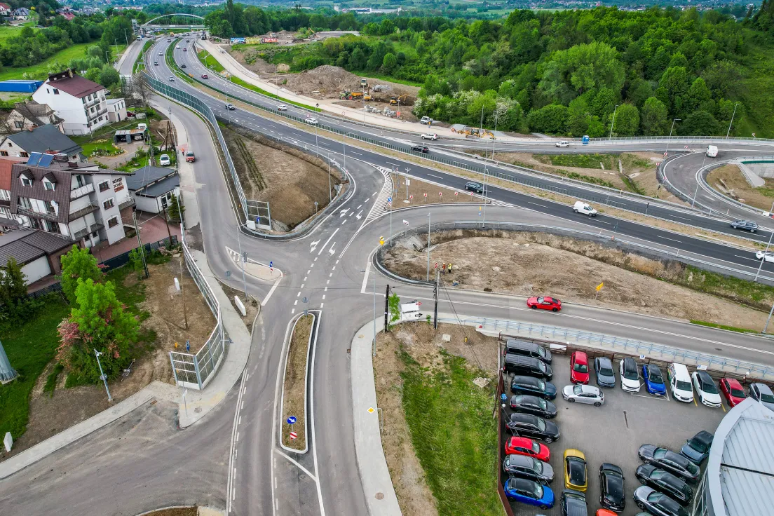 Budowa węzła w Myślenicach - maj 2026