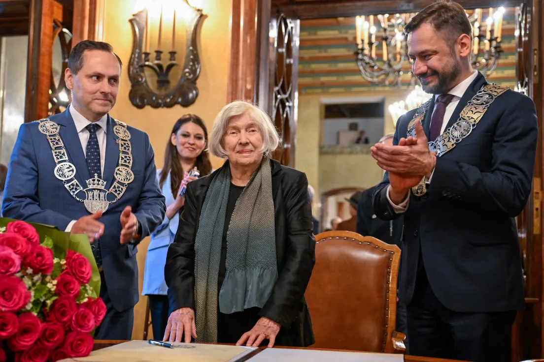 Nadanie honorowego obywatelstwa miasta Krakowa Krystynie Zachwatowicz-Wajdzie
