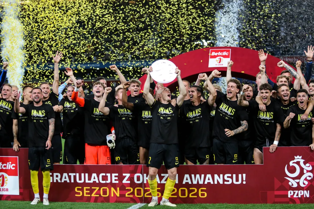 Celebracja Wieczystej Kraków po awansie do ekstraklasy
