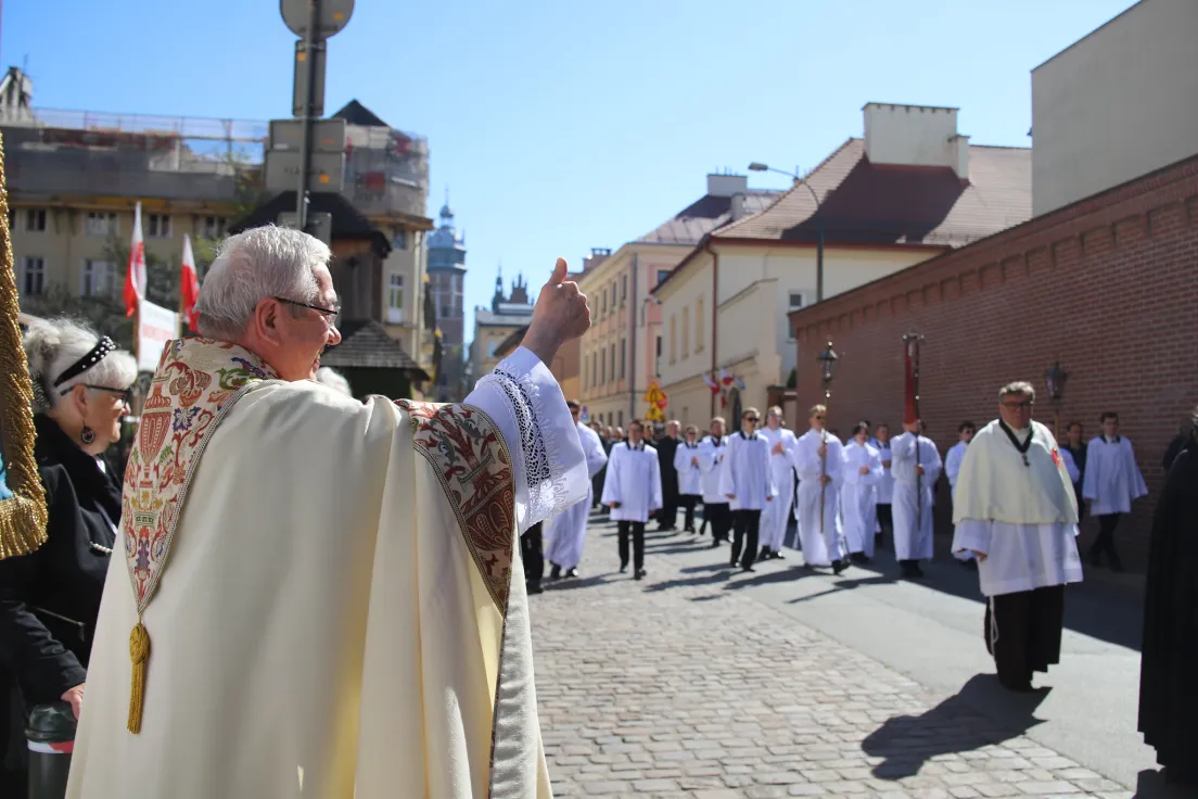 Uroczystości św. Stanisława w Krakowie. Procesja z Wawelu na Skałkę