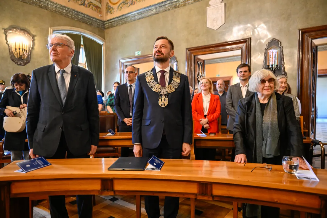 Nadanie honorowego obywatelstwa miasta Krakowa Krystynie Zachwatowicz-Wajdzie