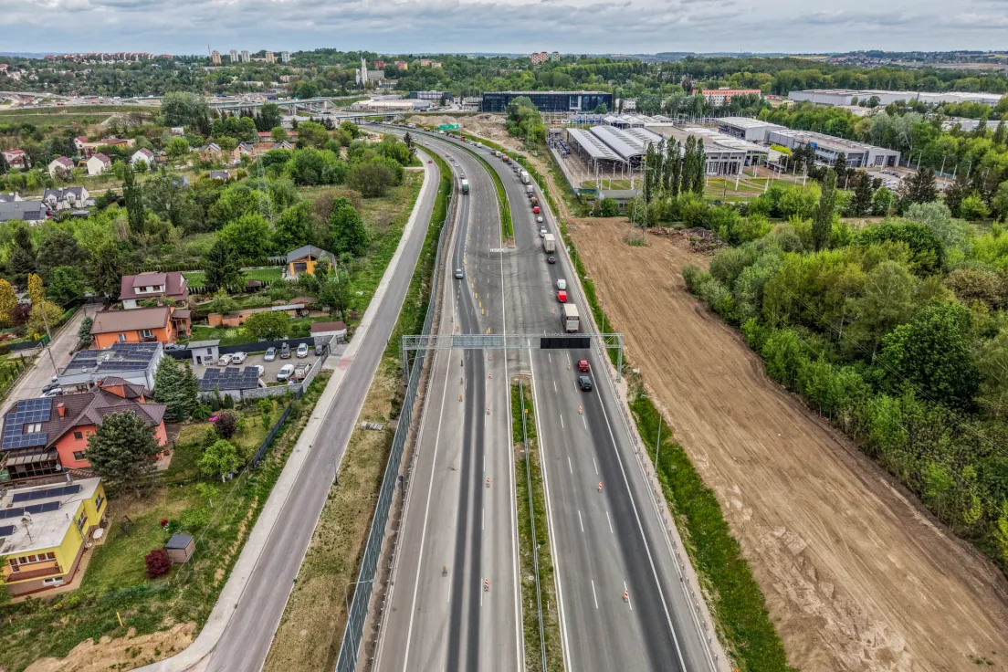 Budowa drogi S7 w Krakowie, zdjęcia z maja 2026
