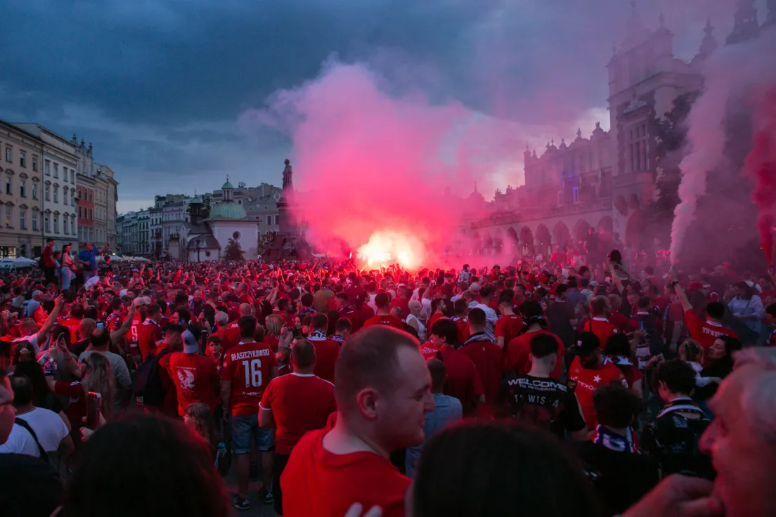 Feta Wisły Kraków na Rynku Głównym