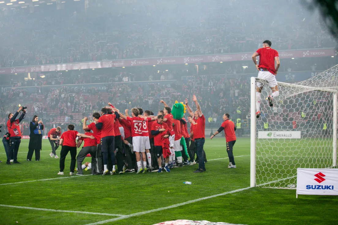 Radość po awansie Wisły do Ekstraklasy