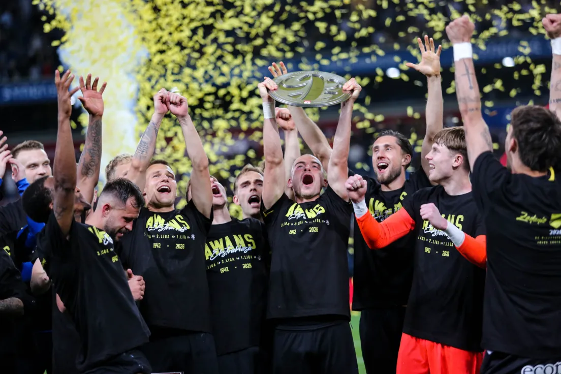 Celebracja Wieczystej Kraków po awansie do ekstraklasy