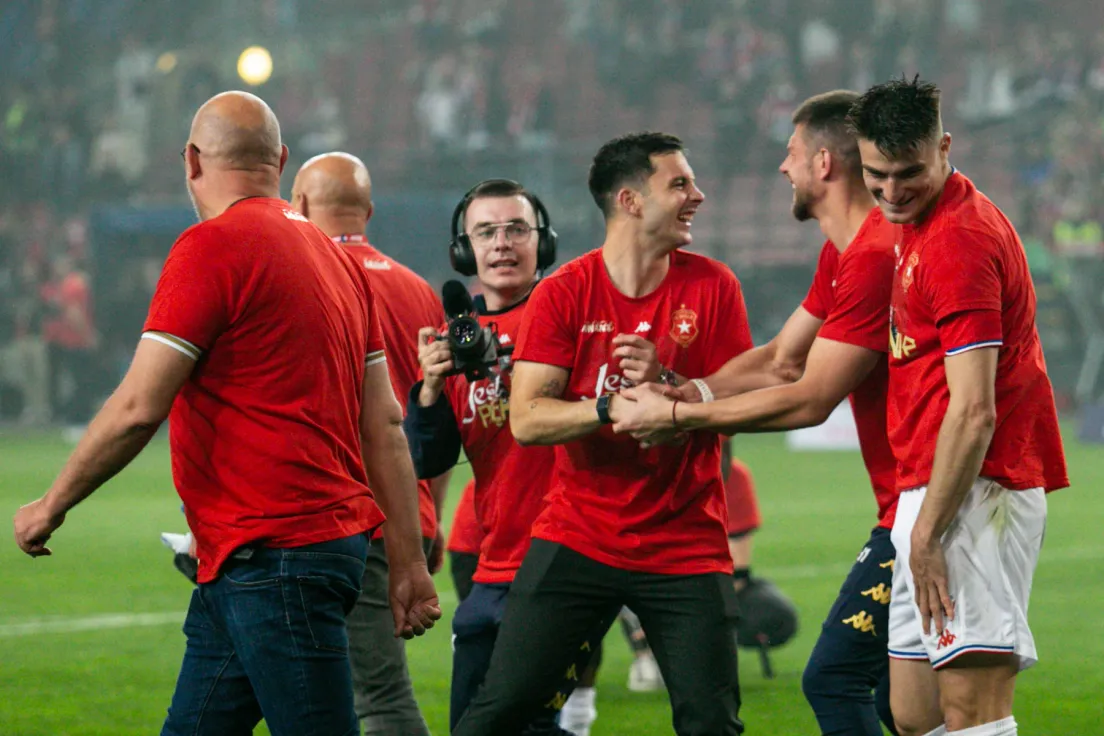 Radość po awansie Wisły do Ekstraklasy