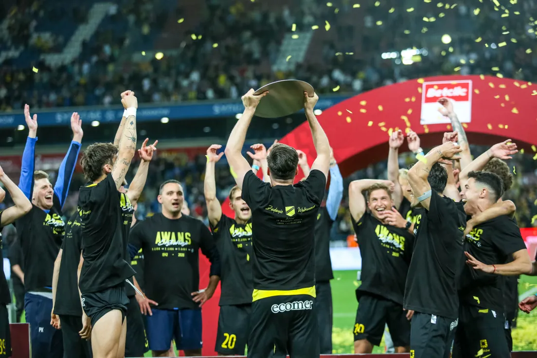 Celebracja Wieczystej Kraków po awansie do ekstraklasy