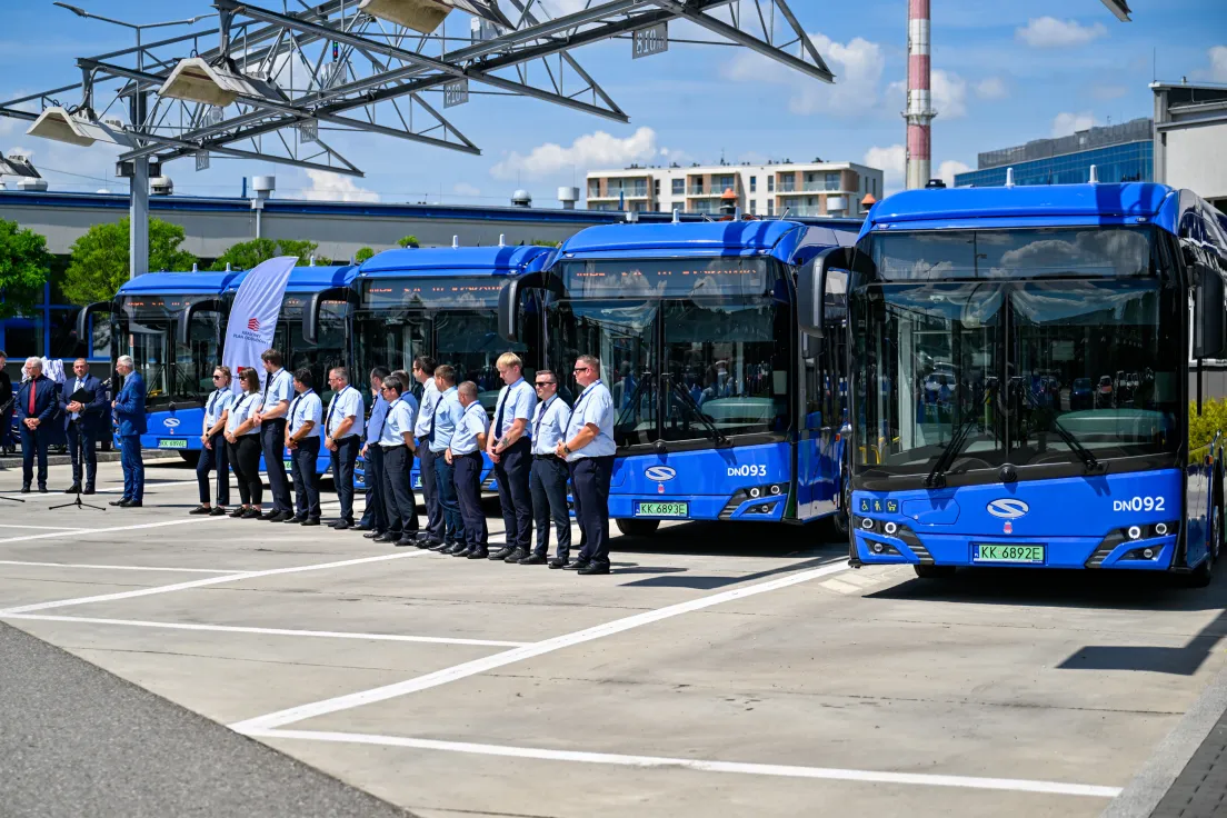 Przekazanie 15 nowych autobusów elektrycznych Solaris dla MPK