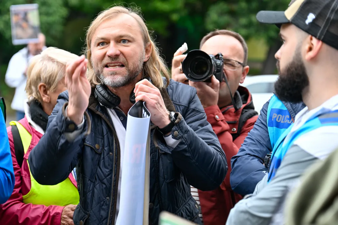 Protest mieszkańców przeciwko planowanej budowie trasy S7