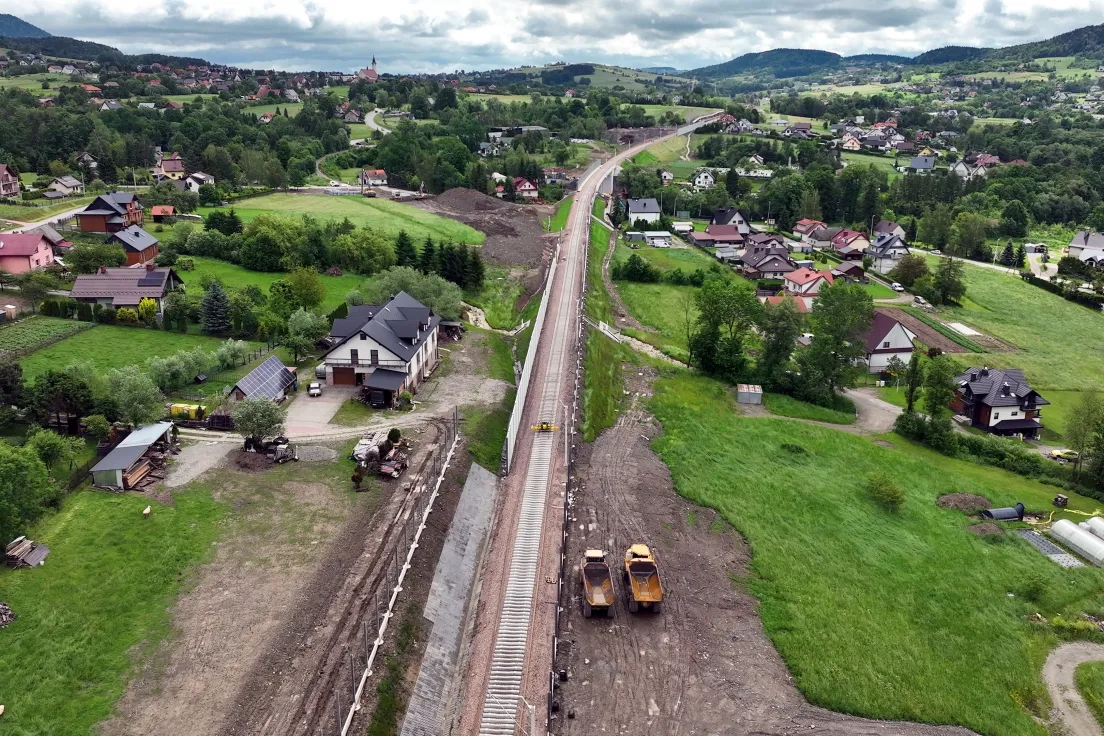 Nowy tor kolejowy w Limanowej