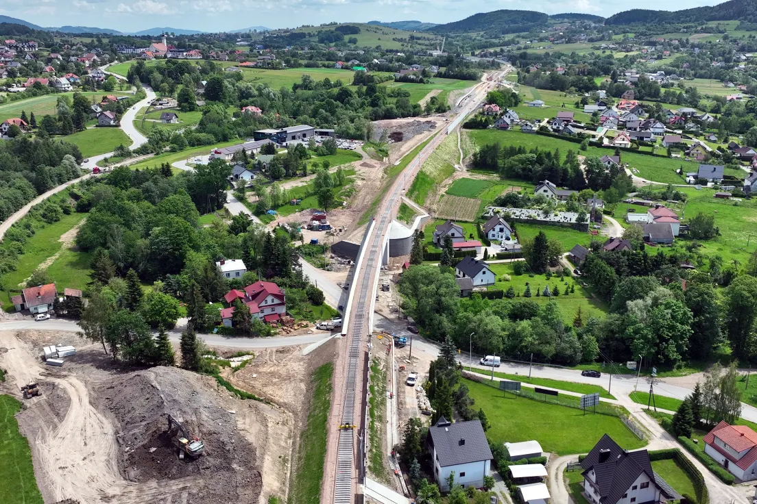 Budowa mostu kolejowego przy ul. Matki Boskiej Bolesnej w Limanowej
