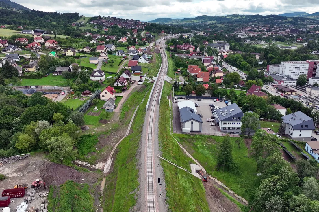 Nowy tor kolejowy w Limanowej