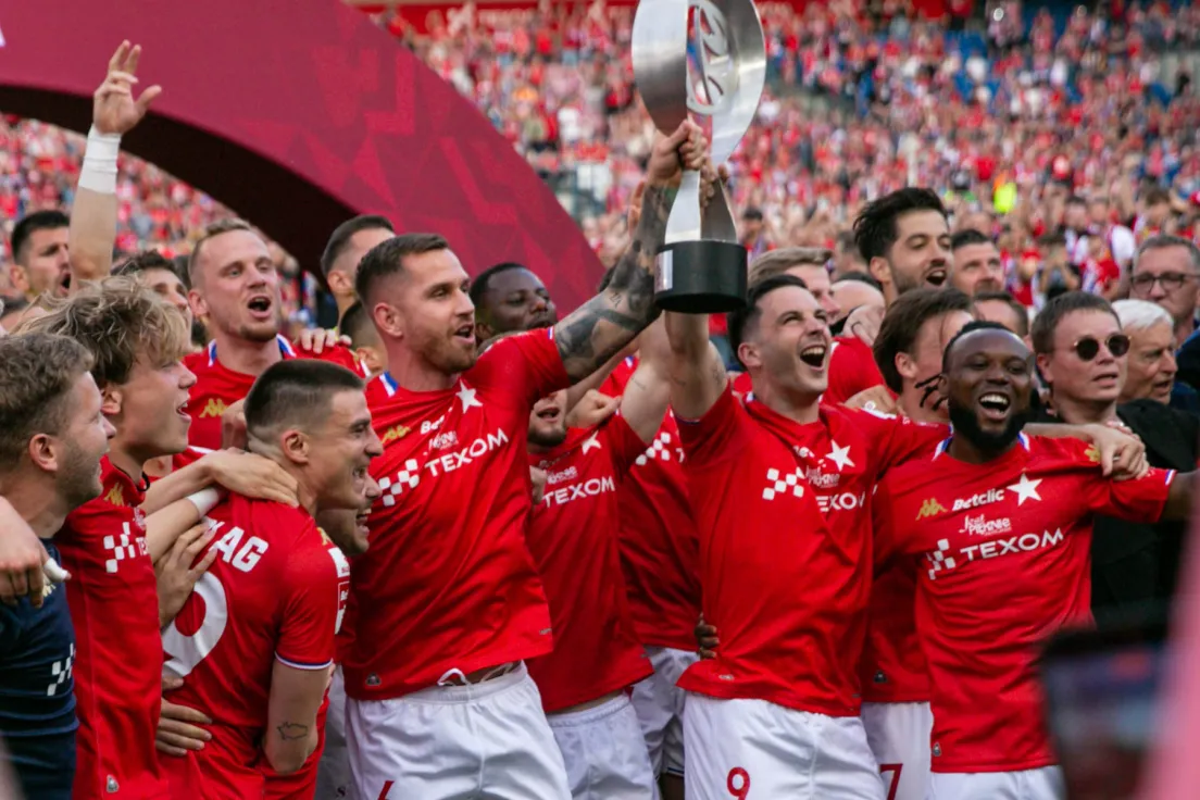 Celebracja Wisły Kraków po awansie do ekstraklasy