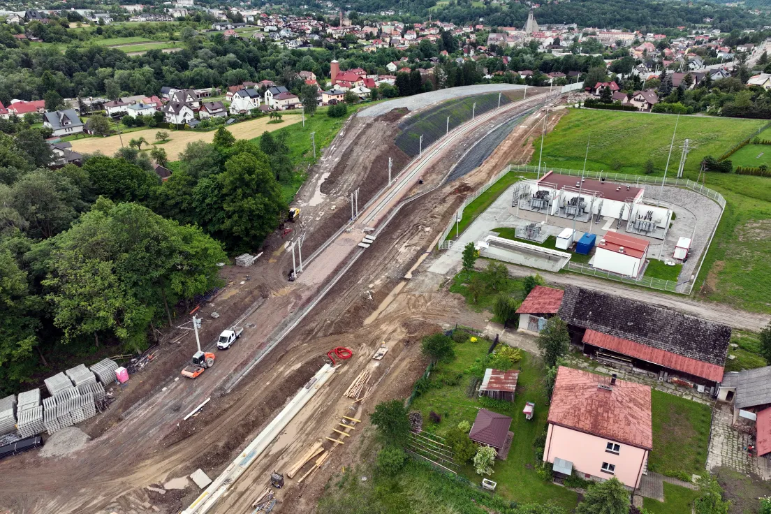 Prace budowlane w rejonie ul. Polnej w Limanowej