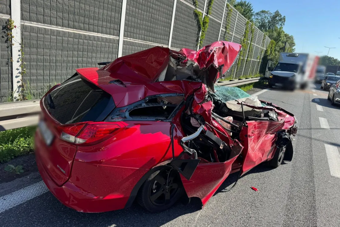 Zderzenie pojazdów na A4