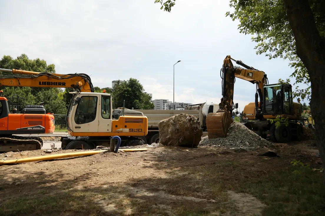 Prace przy budowie P&R Bronowice