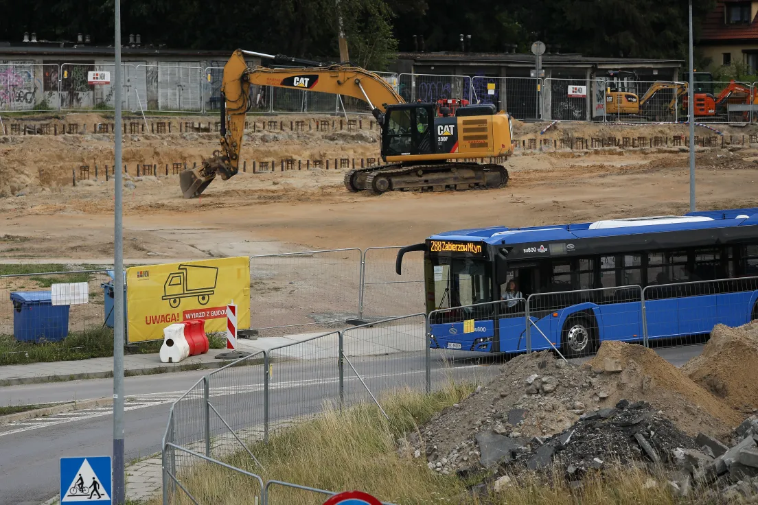 Prace przy budowie P&R Bronowice