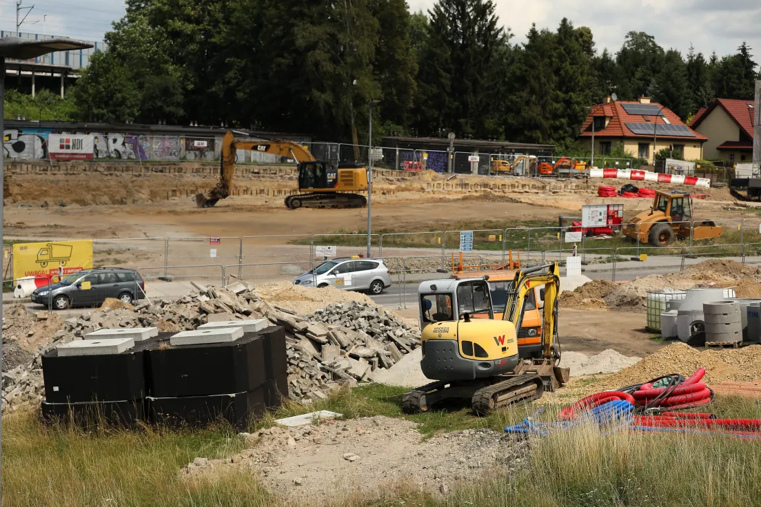 Prace przy budowie P&R Bronowice