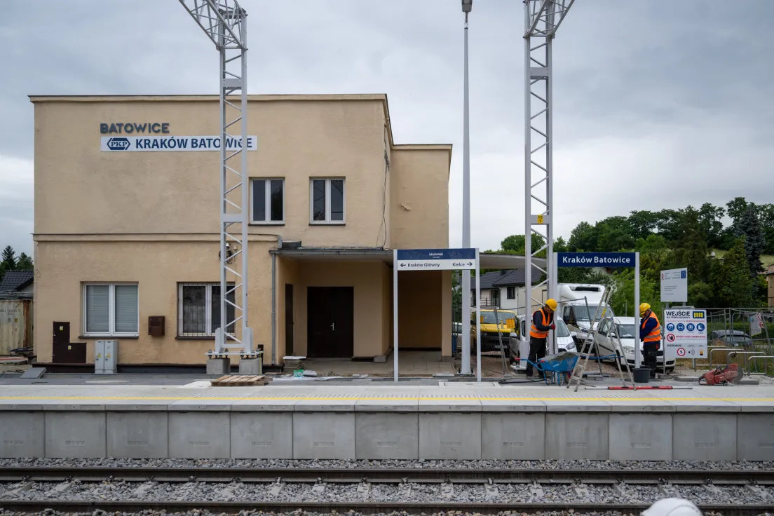 Prace na stacji kolejowej Kraków Batowice