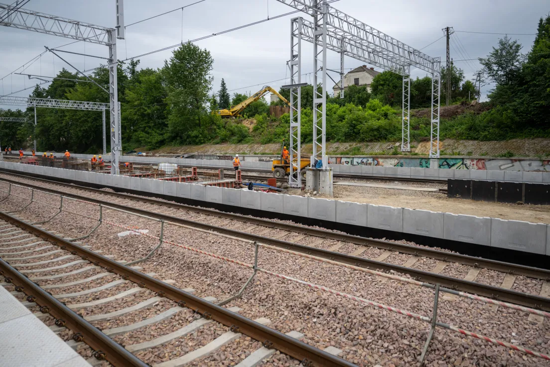 Prace na stacji kolejowej Kraków Batowice