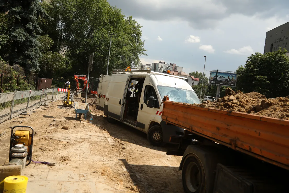 Prace przy budowie P&R Bronowice