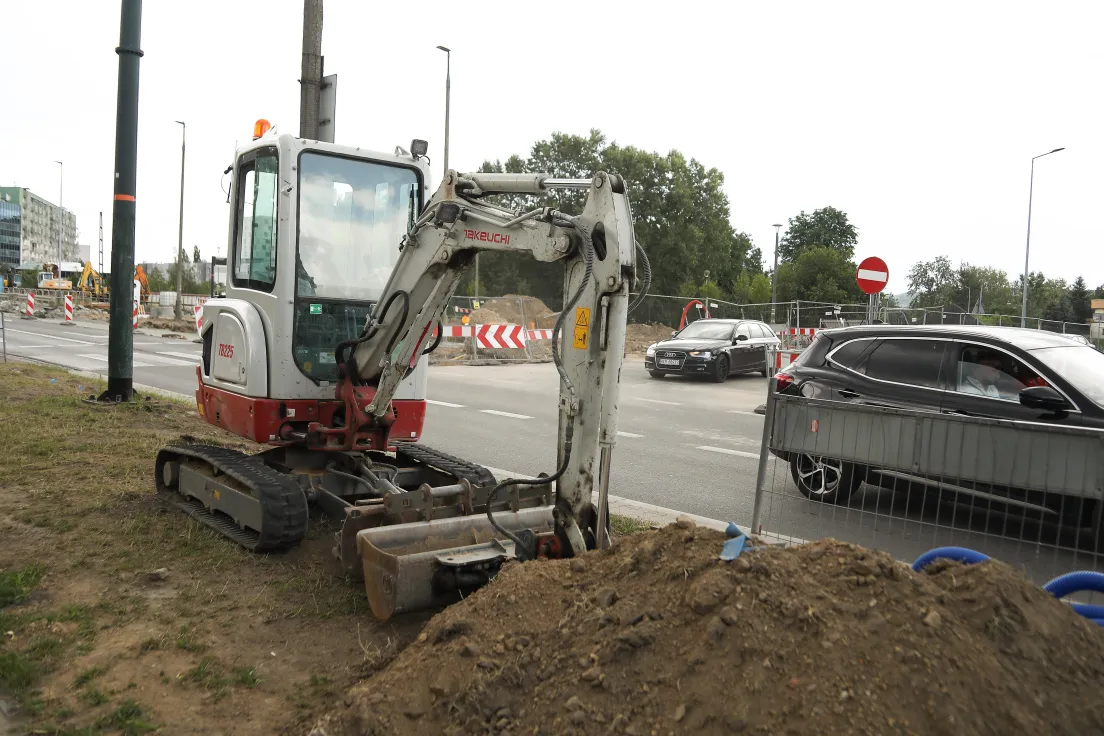 Prace przy budowie P&R Bronowice