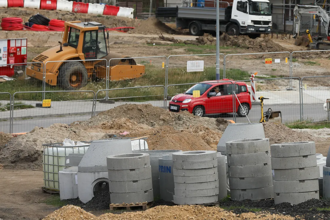 Prace przy budowie P&R Bronowice