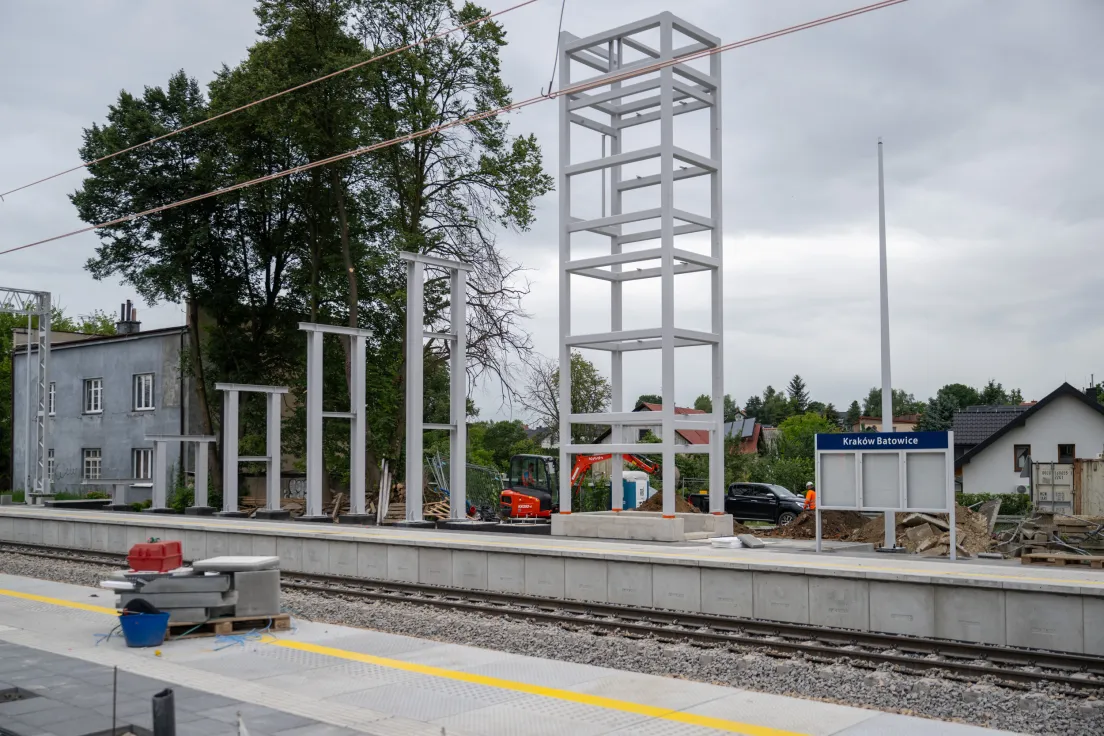 Prace na stacji kolejowej Kraków Batowice