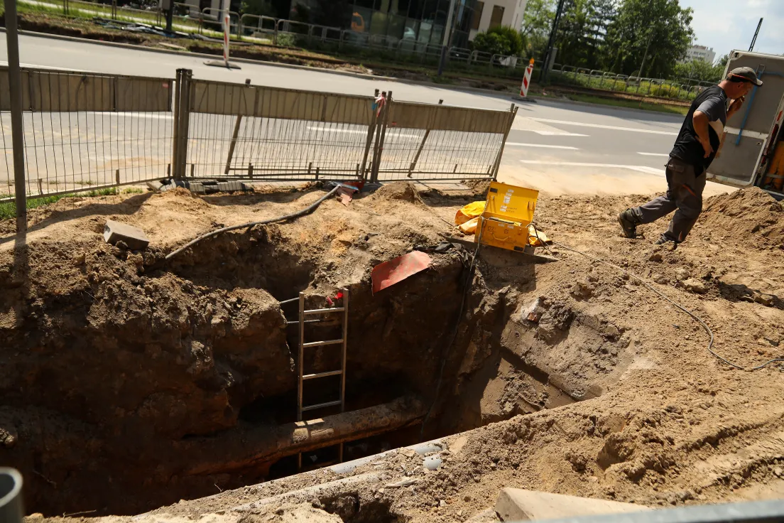 Prace przy budowie P&R Bronowice