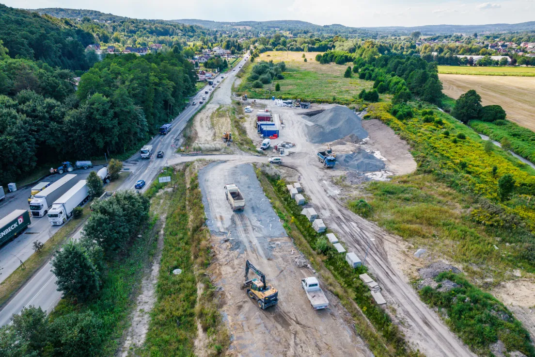 Budowa obwodnicy Zabierzowa, stan z sierpnia 2026