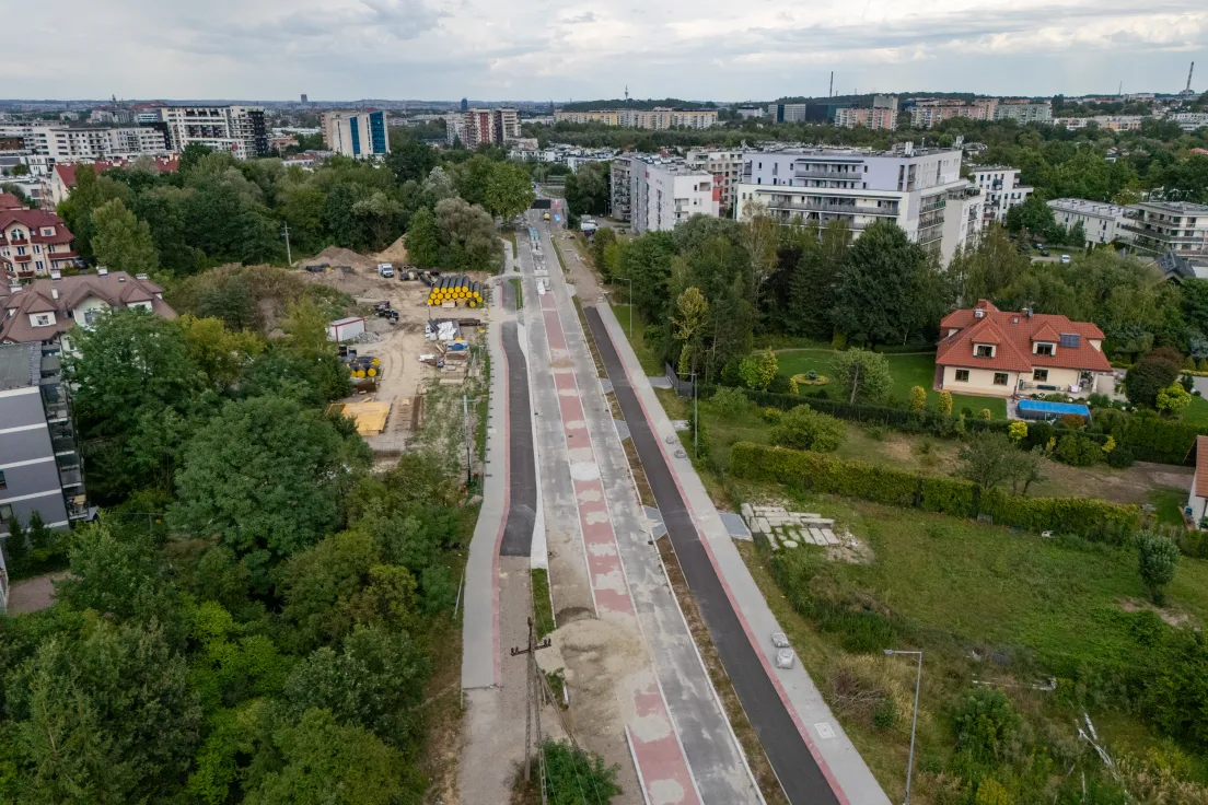 Budowa ul. 8 Pułku Ułanów, stan z 31 sierpnia
