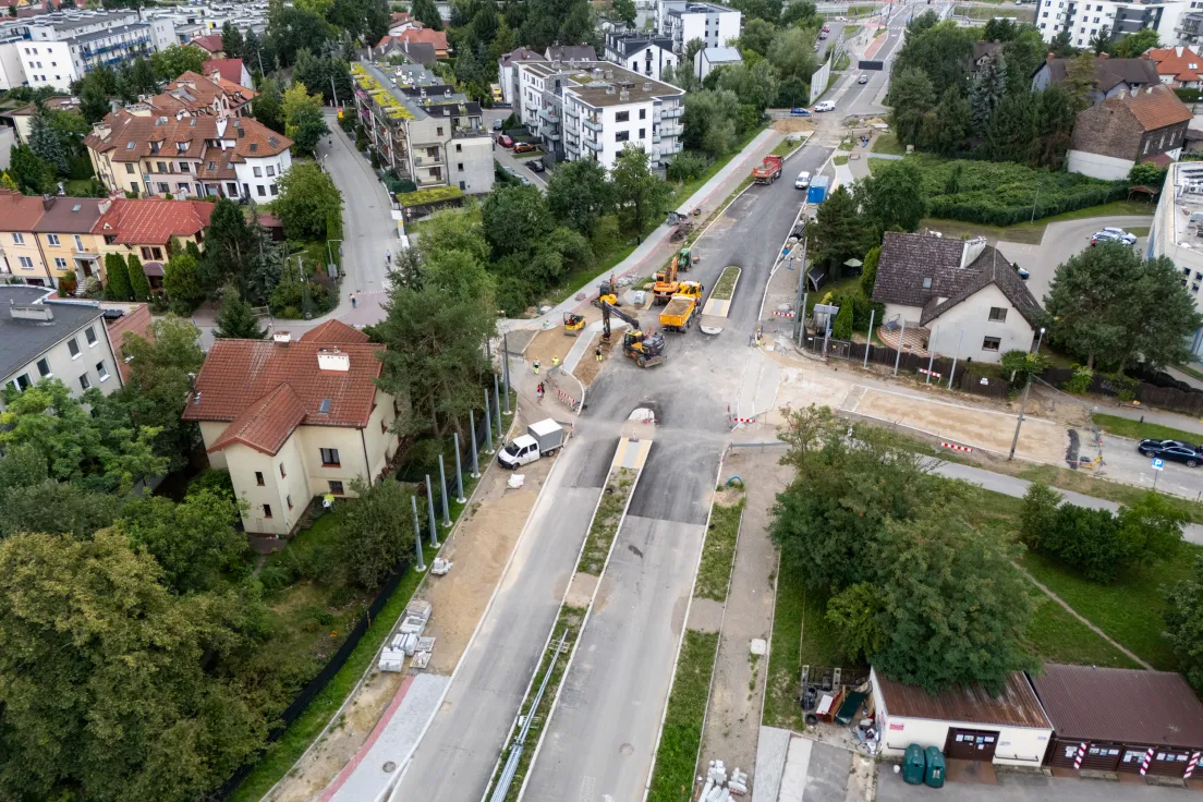 Budowa ul. 8 Pułku Ułanów, stan z 31 sierpnia