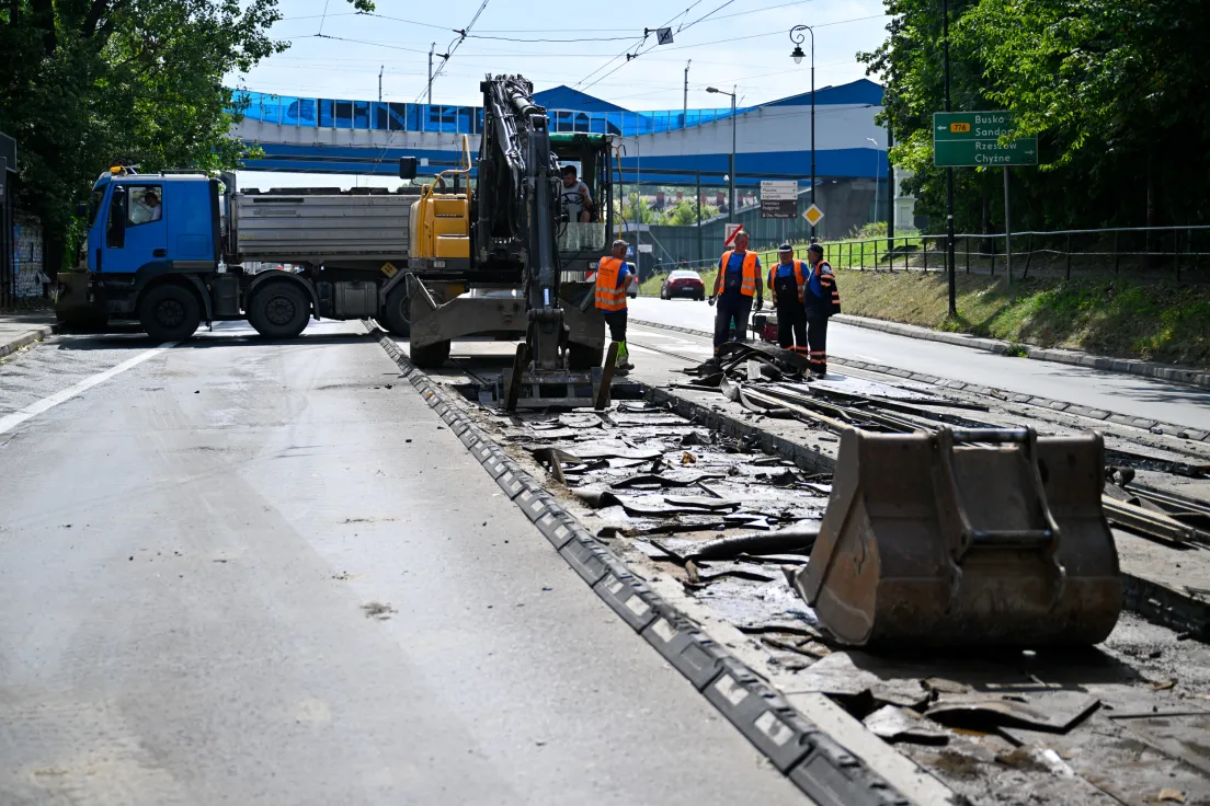 Remont torowiska na ul. Limanowskiego